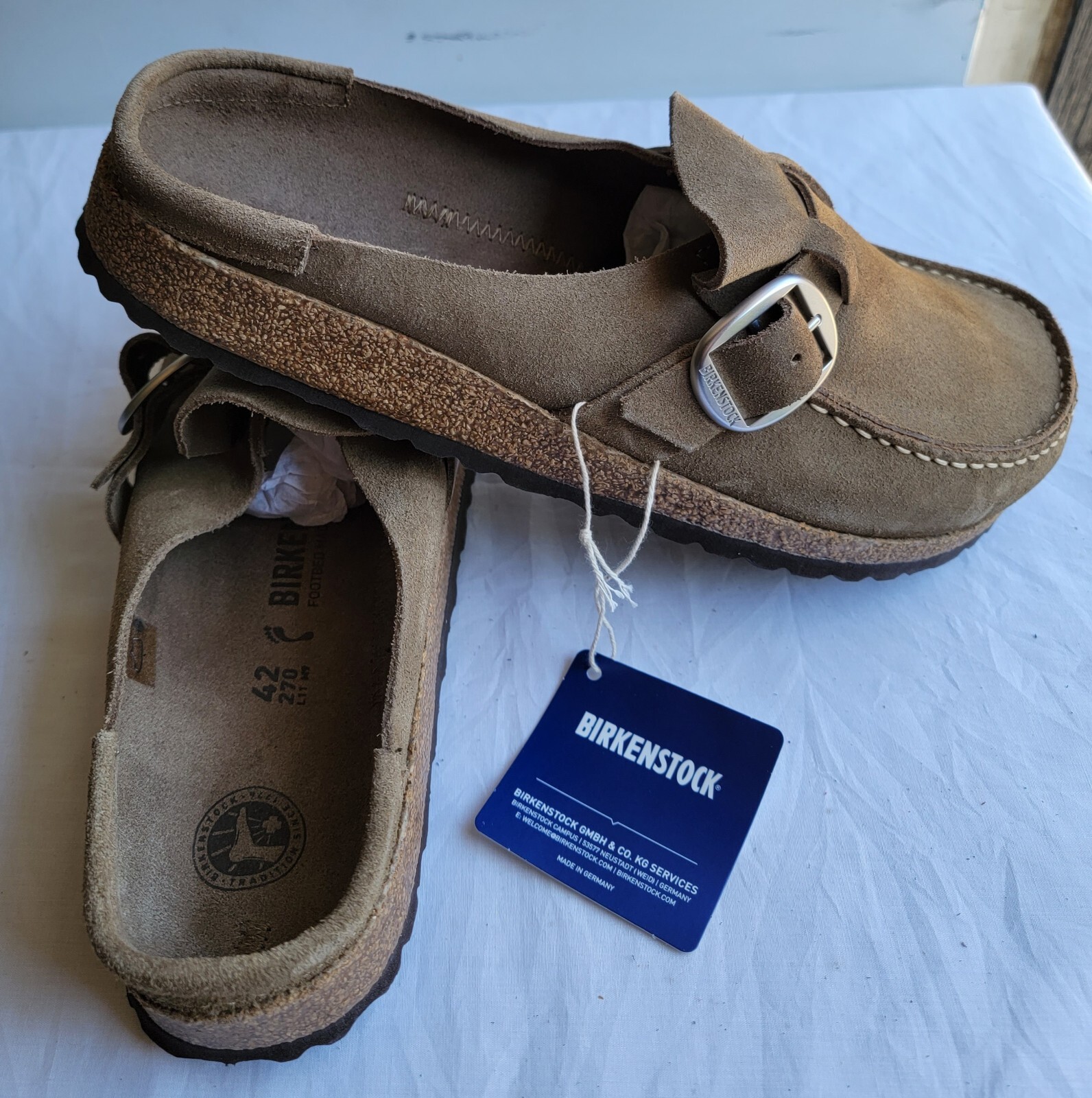 Birkenstock Buckley Gray Taupe Suede Narrow image 10