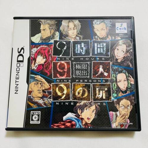999 Nove Hours, Nove Persone, Nove Porte Nintendo DS Nds Giapponese Ver Testato - Afbeelding 1 van 4
