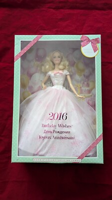 Barbie Birthday Wishes 2016 Mattel Puppe NRFB Model Muse