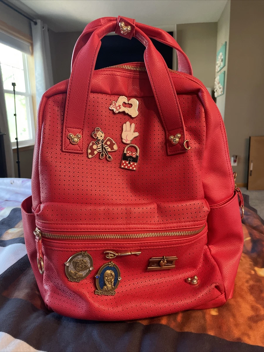 Disney Store Mickey Mouse Icon Flair Red Pin Backpack