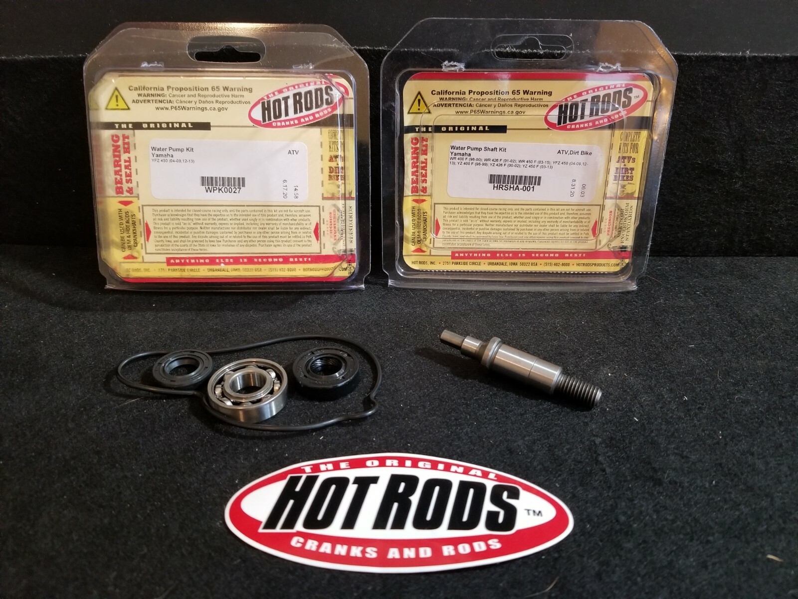 Yamaha YFZ450 Hot Rods Water Pump Rebuild Kit with Shaft All Years Carb