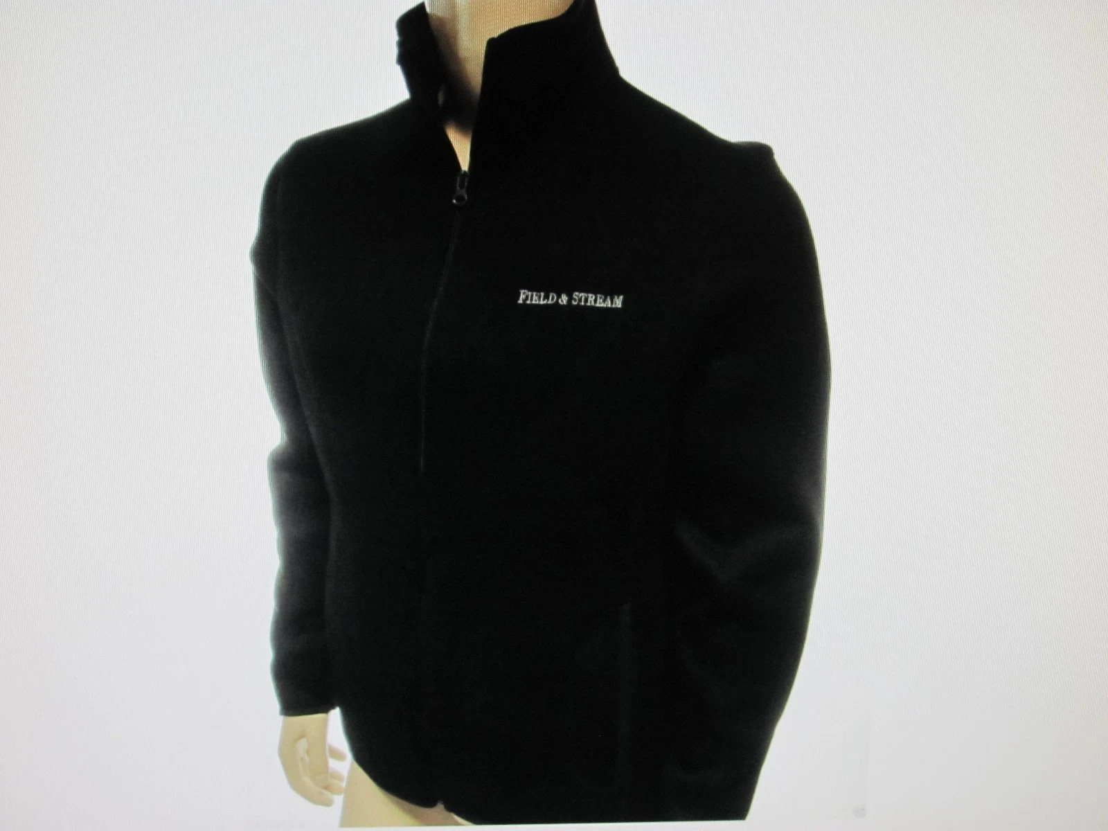 Field & Stream Sweater Fleece Jacket Sz M Black Zipper MSRP: $80