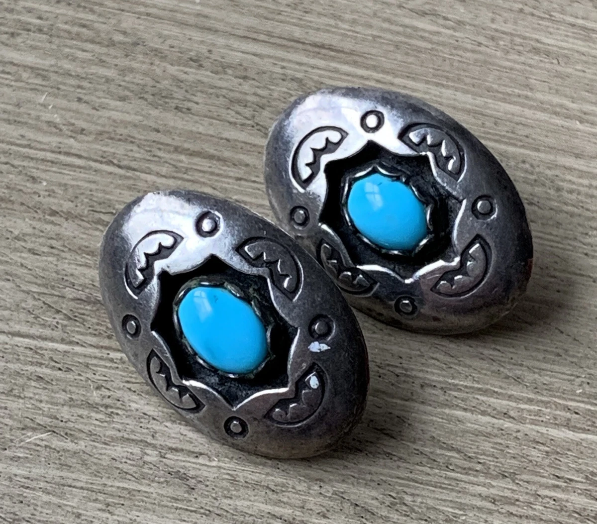 Vintage navajo turquoise earrings deals