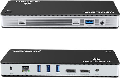 Thunderbolt 3 Docking Station 60W Charging 8K Dual 4K Display DP1.4 USB3.1 RJ45