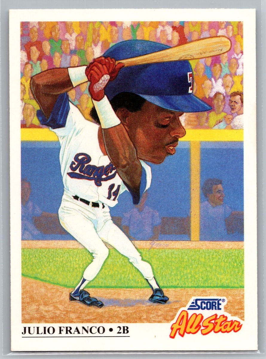Julio Franco 1991 Score All-Star Big Head BASEBALL #392 Texas