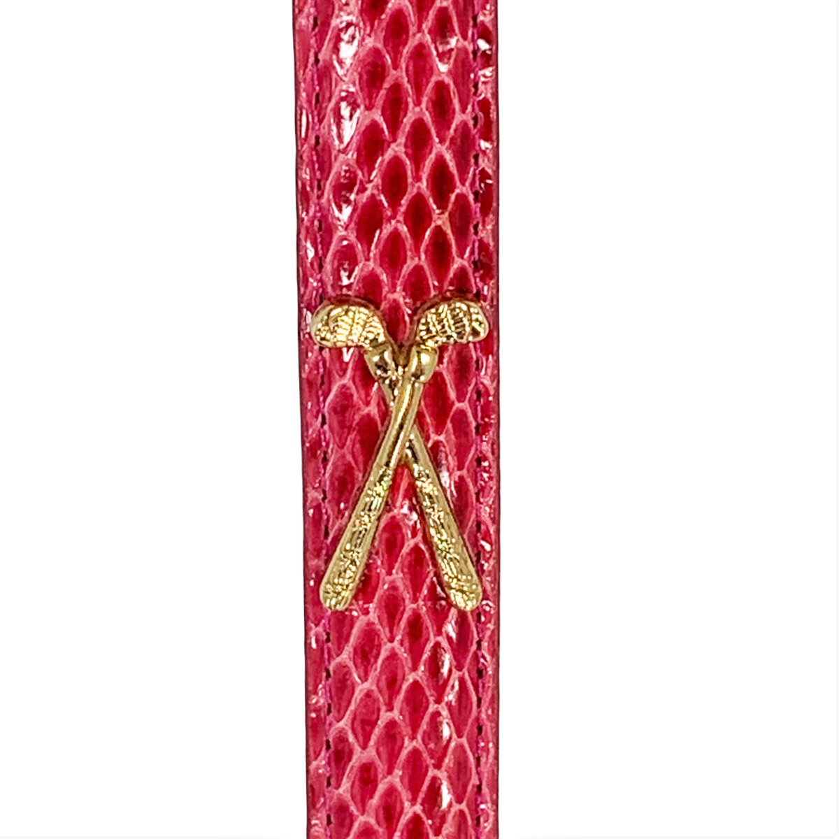 LB Belt Company Pink Snakeskin Skinny Belt Golf Club Buckle  display picture 2