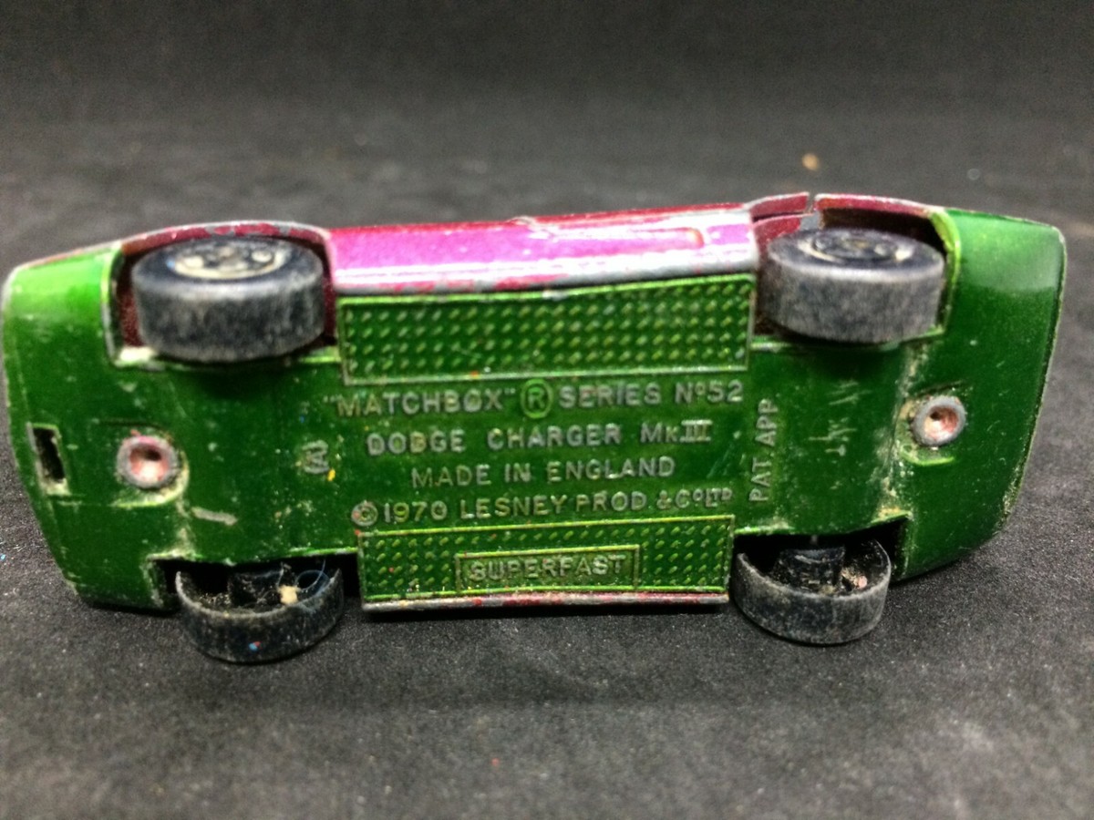 Matchbox SuperFast No.52 Dodge Charger Mark III Dated 1970 England