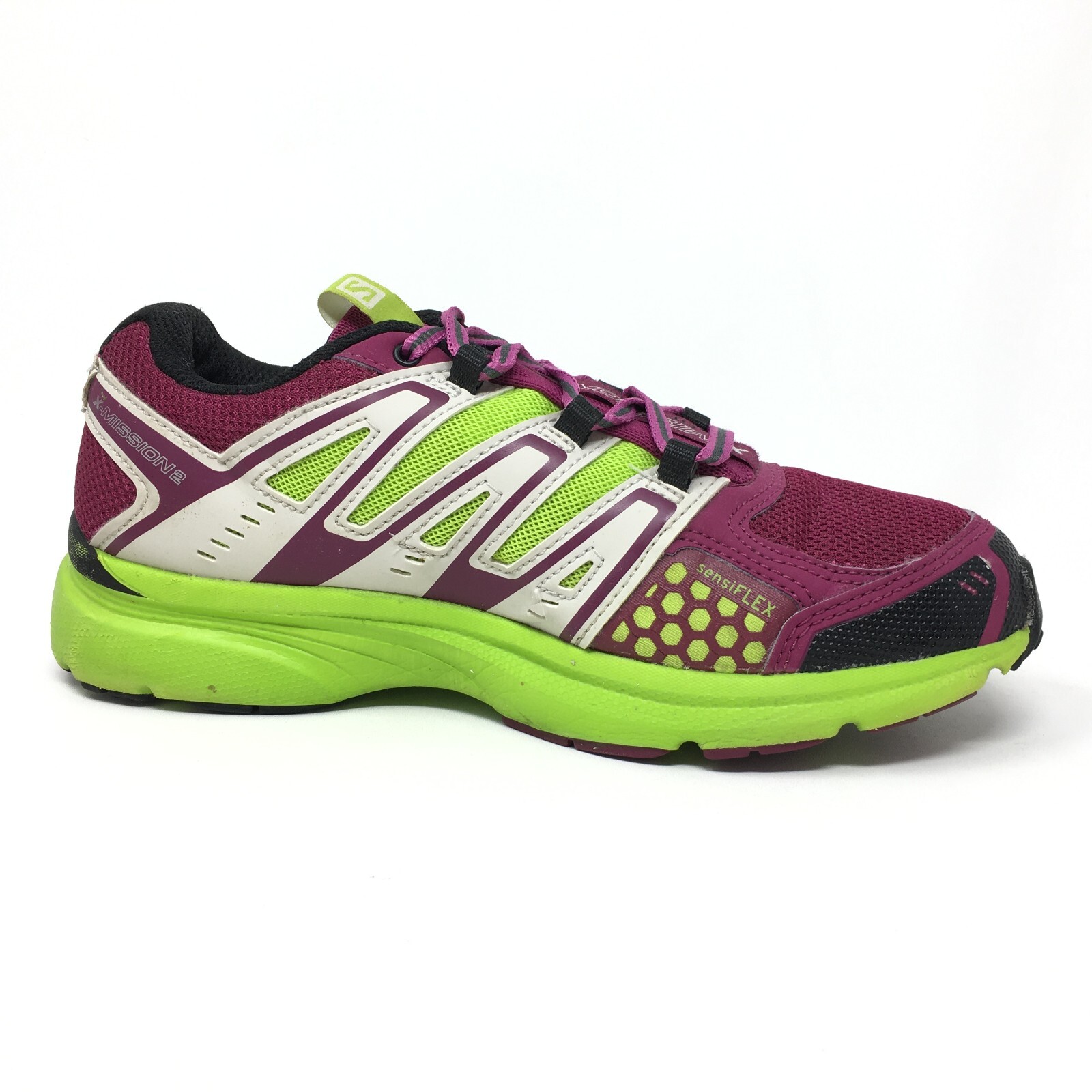 Salomon X-Mission 2 Running Shoes Sneakers Womens Size 6.5 Purple Green Trail