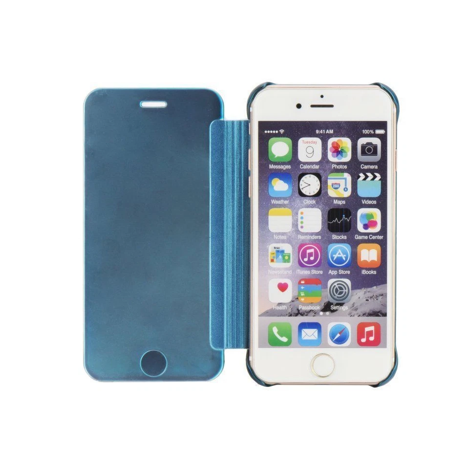 Für Samsung Galaxy S7 Edge Transparent Tasche Buch Hülle CLEAR VIEW Hell Blau - Bild 3 von 3