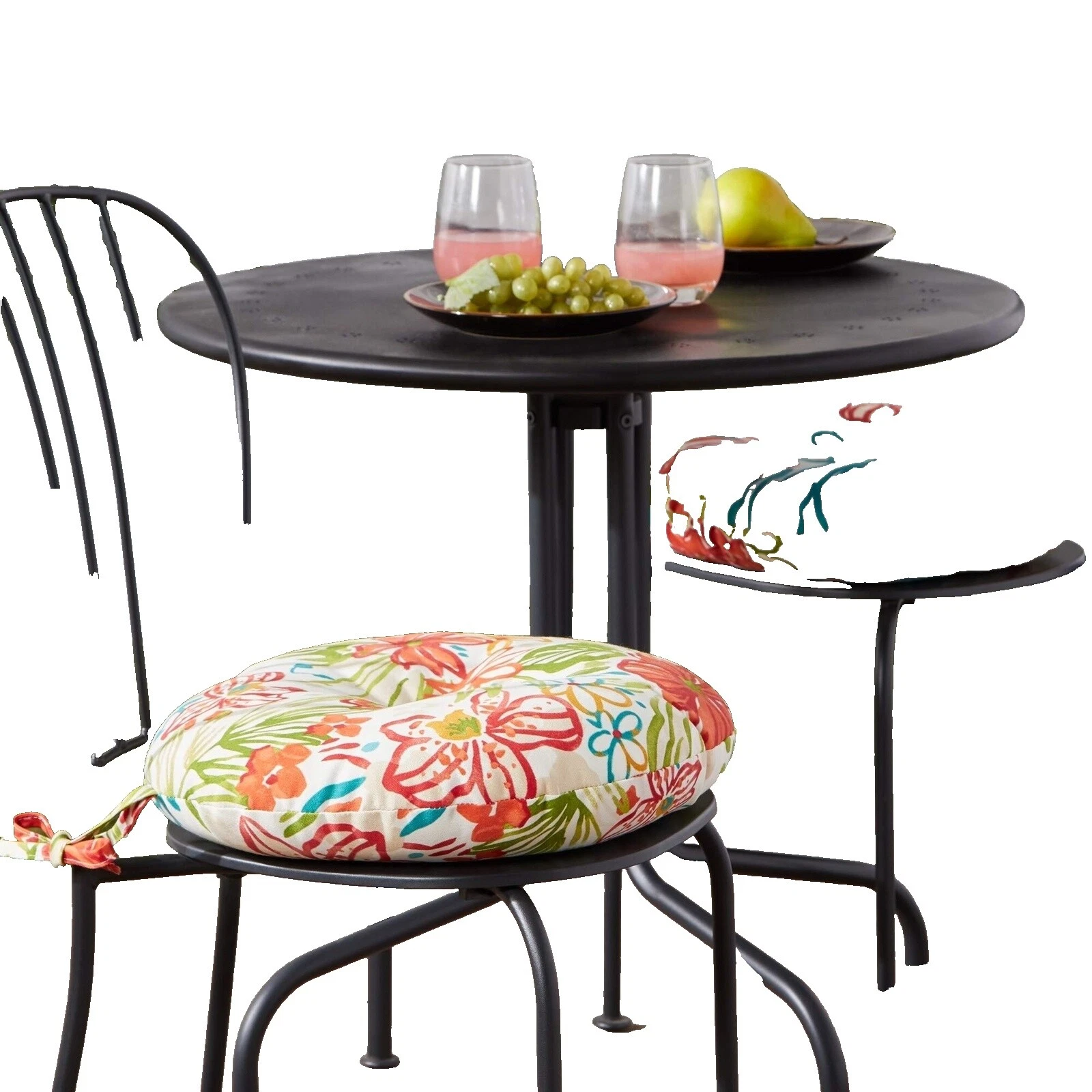 Muebles de patio Floral Multicolor Poliéster cojines y almohadillas