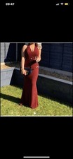 Wine Red dress size 6/8 Used Once In Perfect Condition