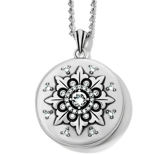 NWT Brighton MAJESTY Silver Locket Two Photo Convertible Necklace MSRP $108