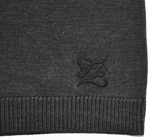 C0 Auth FENDI Dark Grey Wool Knit W/Logo Crewneck Pullover Sweater Vest Size 46 - 第 4/6 張圖片