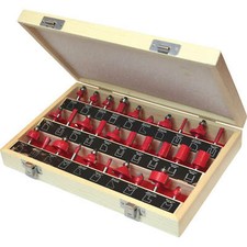 Image of Faithfull 30 Piece 1/4" Router Bit Set