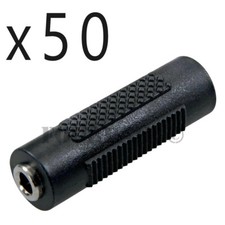 50 Pack Lot - 3.5mm Mono Coupler Extension F/F - 1/8" Audio Female Jack Adapter