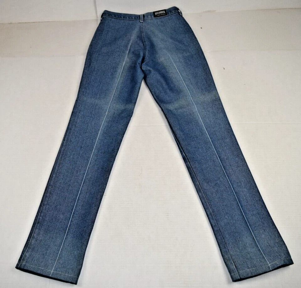Vintage Jeans Roughrider Size W26 L31 80s Blue High Waist Fading Made USA - Image 2 of 4