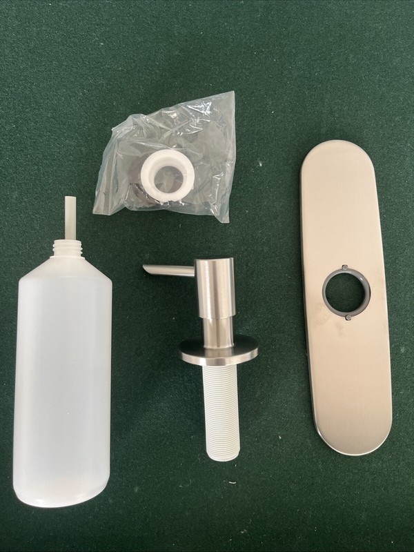 New Kitchen Sink Soap Dispenser With Stainless Steel Base Plate