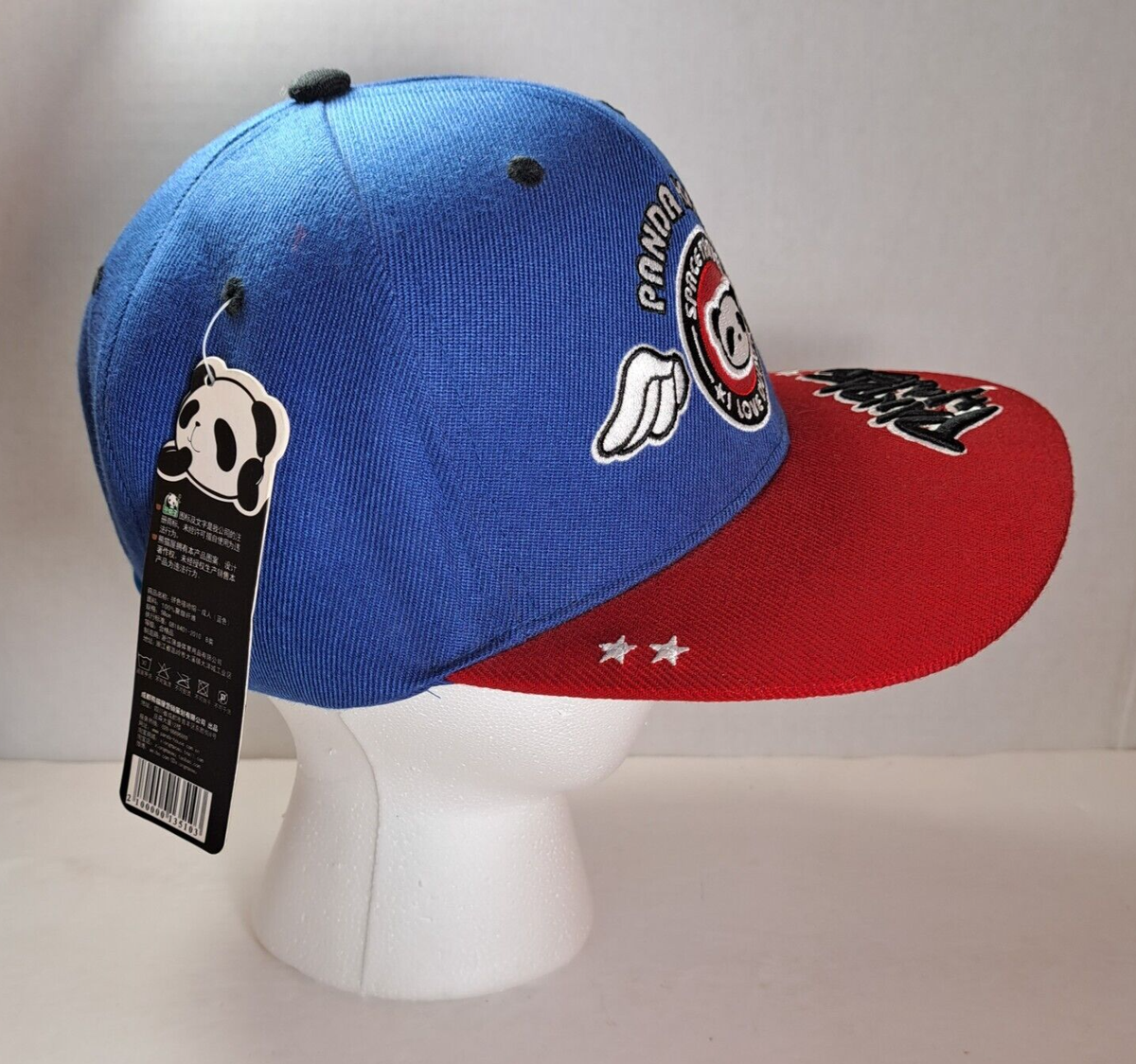 NWT Panda House Space Travel Snapback Hat Cap Blue Red Express I