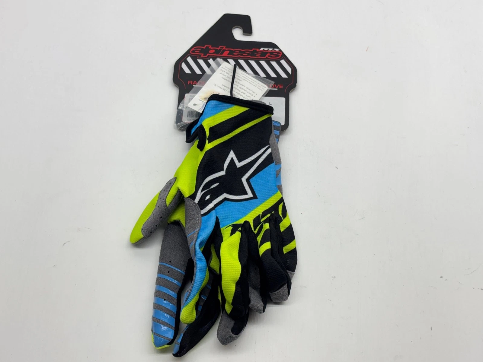 New Alpinestars Men's Gloves Large Black Green Blue L Riding Hand Gear Motocross