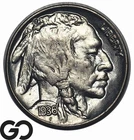 1936 Buffalo Nickel, Lustrous White, Gem BU++