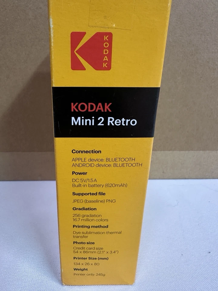 KODAK Mini 2 Retro P210R 2.1x3.4" Wireless Portable Photo Printer-White *NEW* - Image 3 of 3