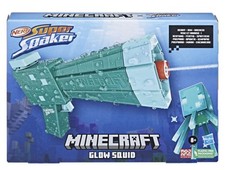 Nerf Super Soaker Minecraft Glow Squid Water Blaster Mojang neuf dans sa boîte
