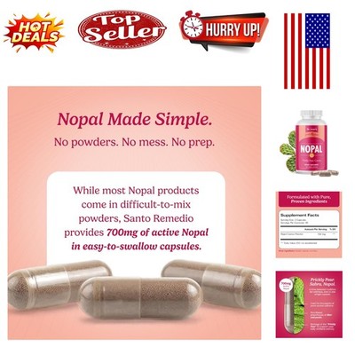 Nopal & Prickly Pear Cactus Dietary Supplement - Supports Blood Sugar & Diges...