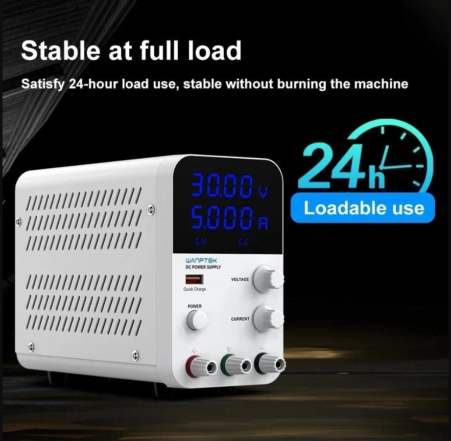 Adjustable DC 0-30V/60/120V 0-3/5/10A Lab Power Supply Variable Bench Switching - Image 2 of 4