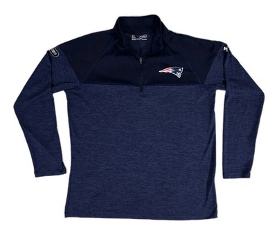 Under Armour NEW ENGLAND PATRIOTS Combine Authentic Shirt 1/4 Zip Long Sleeve M