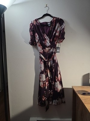 DKNY Floral Wrap Dress