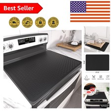 28"x20" Elegant Silicone Glass Stove Cover - Anti-Scalding, Easy to Clean Design