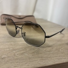 RAY-BAN RB1972 Sunglasses Octagon Black/Clear Gradient Brown 002/GB W/CASE