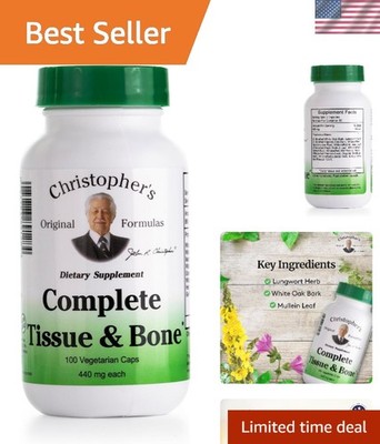 Natural Bone Support Capsules - Complete Tissue & Bone Formula, 100 Veg Caps
