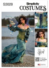 Simplicity S3028/R12158 Fairy Costume Halloween Fantasy Cosplay 16-24