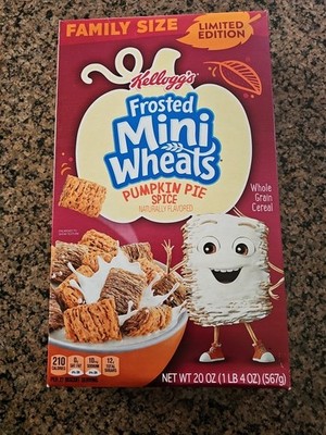 Kellogg's Frosted Mini-Wheats Breakfast Cereal Pumpkin Pie Spice Limited Edition