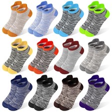 Kids Socks Boys Girls Ankle Striped Athletic Heel Tab No Show Low Cut Socks 1...