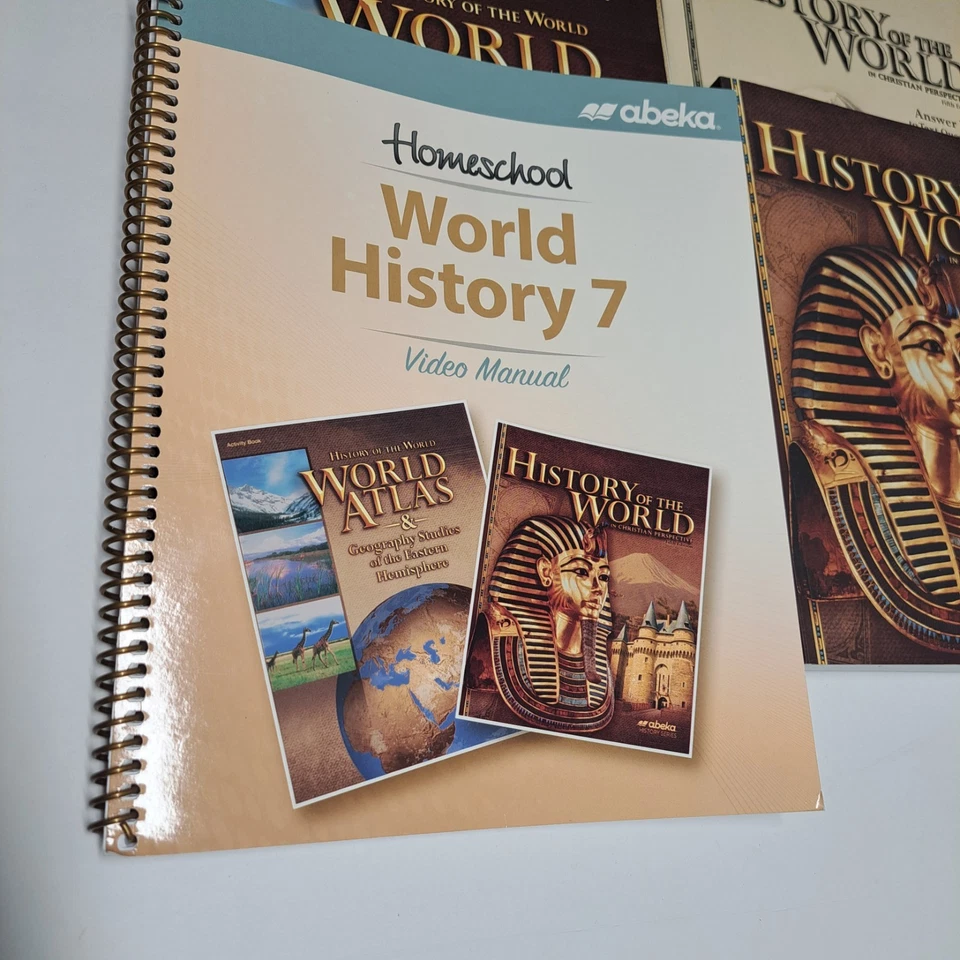 Abeka 7th History of The World + Atlas Geography Studies (5) books SUPER NICE - Image 2 of 4