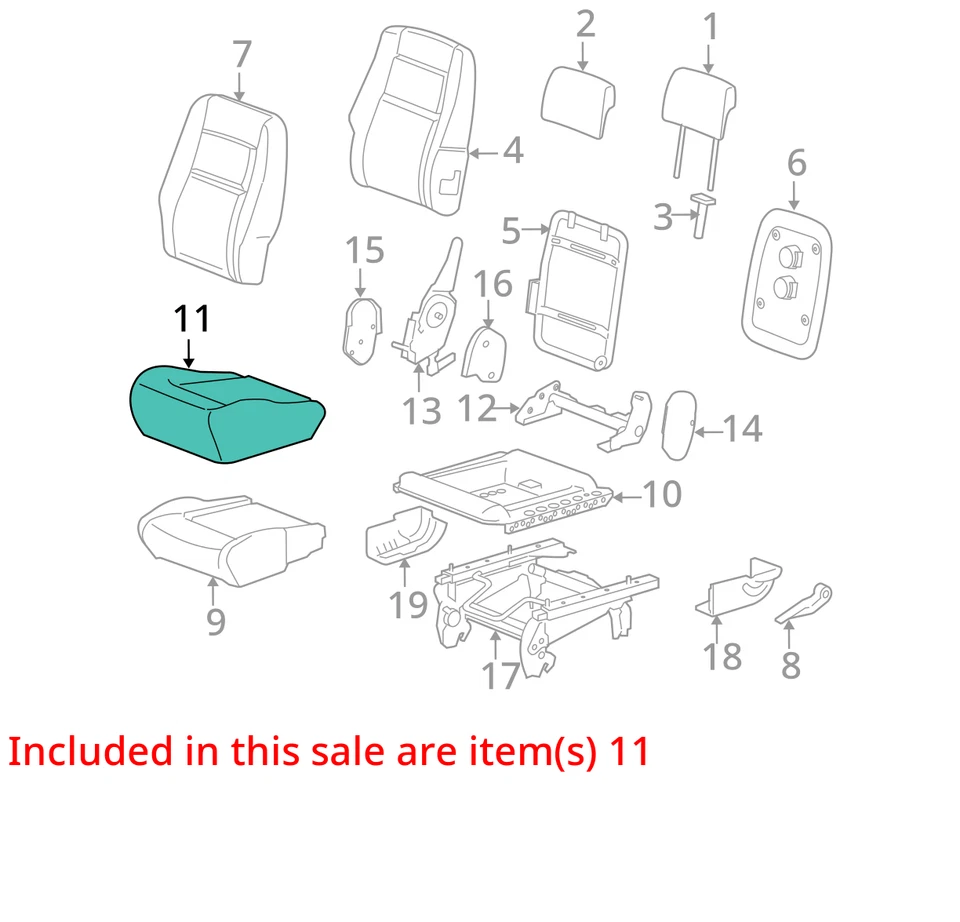 2005-2008 CHEVROLET SATURN UPLANDER CAPA DE RELÉ ASM R/SEAT CUSH *MED 19149377 - Imagem 2 de 3