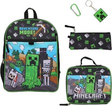 BIOWORLD MINECRAFT 5 PC BACKPACK SET - NEW