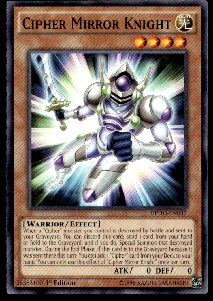 Cipher Mirror Knight Duelist Pack: Dimensional Guardians DPDG-EN037 MP YuGiOh TC