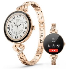Smart Watch for Woman Elegant Makes Calls Fitness Tracker Sleep/Bp/Hr Monitor