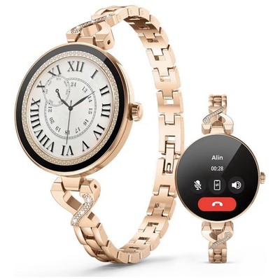 Smart Watch for Woman Elegant Makes Calls Fitness Tracker Sleep/Bp/Hr Monitor