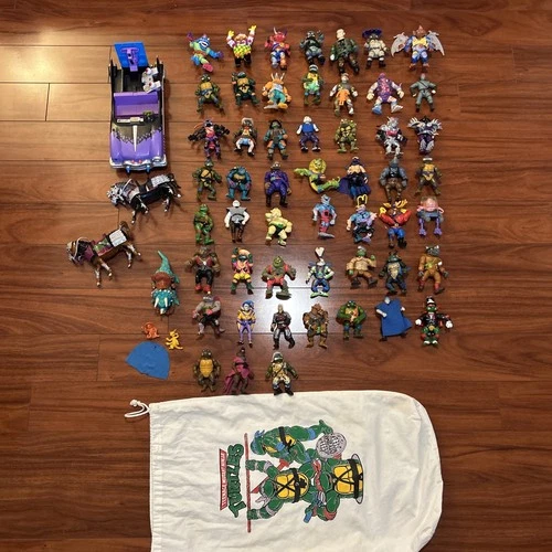 Massive 1990's Ninja Turtles TMNT Mirage Studios Lot 50+ Action Figures Vintage
