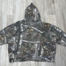 Game Winner Camo Real Tree Pullover Hoodie Mens XXXL Boxy oversized cropped