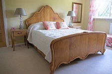 Solid Oak king bed Frame. Hand Carved, Handmade As A One Off Bespoke Commission