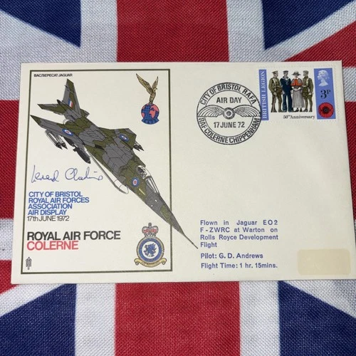 RAF FDC RAF Colerne Signed WW2 RAF VC Gp Capt Cheshire VC OM DSO**DFC 617 Sqn