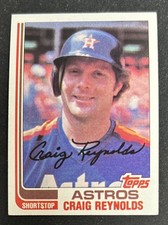 1982 Topps Craig Reynolds Baseball Card #57 Astros Shortstop VG O/C