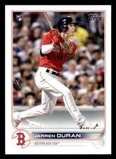 2022 Topps #187 Jarren Duran Rookie Card Boston Red Sox. rookie card picture