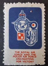 Poland 1941 WW2 RAF & Polish Airforce Fighting for Victory Label MNH 