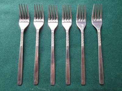 Vintage VINERS LOVE STORY Dessertgabel x 6 Edelstahl Besteck